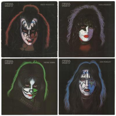 Lot #5244 KISS (4) Signed Albums