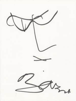 Lot #5394 U2: Bono Signed Sketch