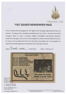 Lot #5322 Yes Signed Newspaper Ad - Image 2