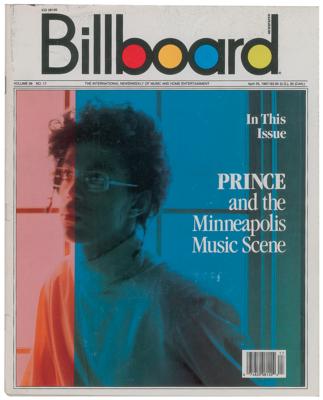Lot #5423 Prince's Personally-Owned 1987 Billboard Magazine