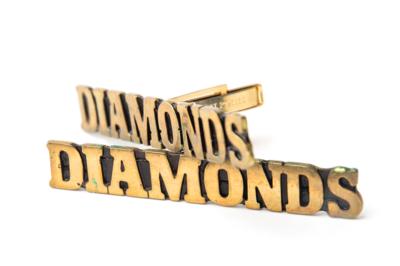 Lot #5408 Prince's Personally-Worn Pair of 'Diamonds' Cufflinks