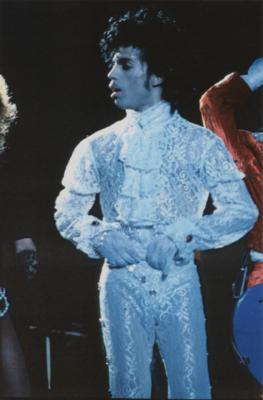 Lot #5452 Prince's Stage-Worn Purple Rain Tour Lace Shirt with Cufflinks - Image 9