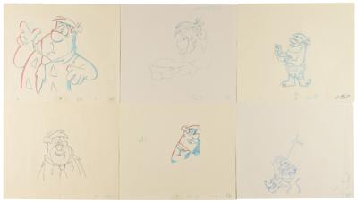 Lot #754 The Flintstones (7) Original Production Drawings - Image 1