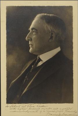 Lot #139 Warren G. Harding Signed Photograph