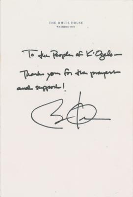 Lot #79 Barack Obama Autograph Note Signed - Image 1
