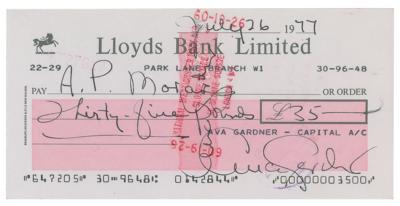 Lot #986 Ava Gardner Signed Check - Image 1