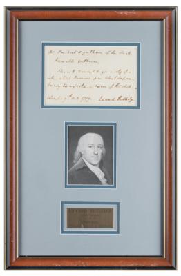 Lot #270 Edward Rutledge Autograph Letter Signed - Image 1