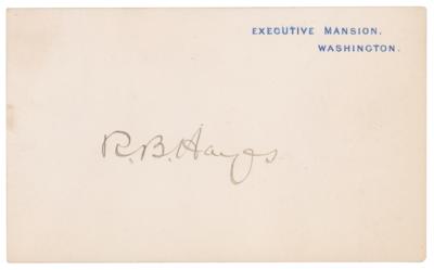 Lot #148 Rutherford B. Hayes Signed Executive Mansion Card - Image 1