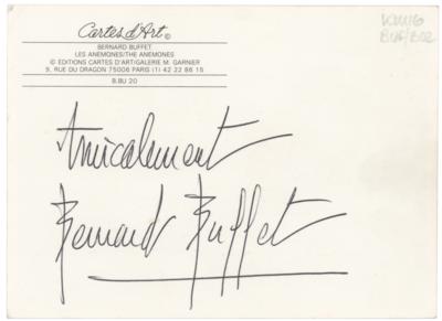 Lot #728 Bernard Buffet Signed Postcard