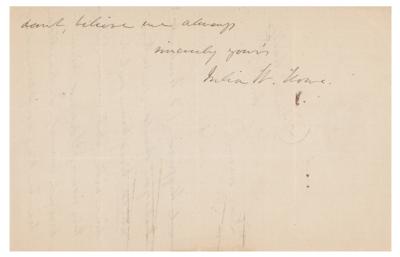 Lot #814 Julia Ward Howe Autograph Letter Signed - Image 3