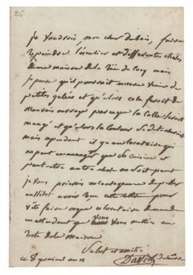 Lot #712 Jacques-Louis David Autograph Letter Signed - Image 1