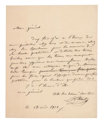 Lot #742 Horace Vernet Autograph Letter Signed - Image 1