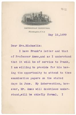 Lot #623 Samuel P. Langley Typed Letter Signed - Image 1