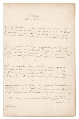 Lot #782 Hans Christian Andersen Autograph Manuscript Signed - Image 1