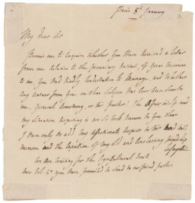 Lot #507 Marquis de Lafayette Autograph Letter Signed