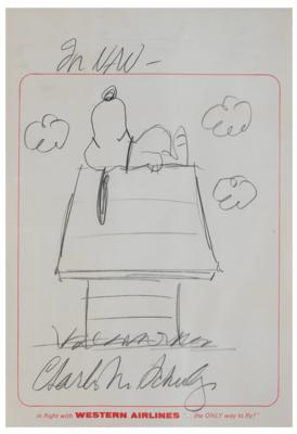 Lot #746 Charles Schulz Original Sketch of Snoopy - Image 2