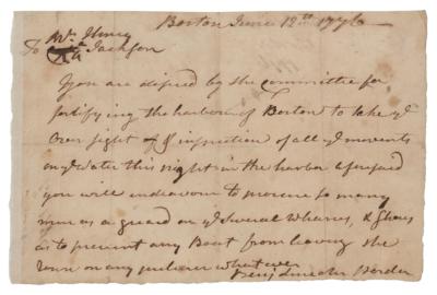 Lot #508 Benjamin Lincoln Autograph Letter Signed