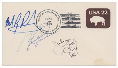 Lot #1083 Michael Jordan and Julius Erving Signed Commemorative Cover - Image 1