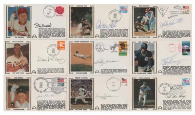 Lot #1054 Baseball Hall of Famers (9) Signed Covers - Image 1