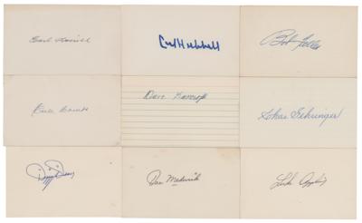 Lot #1055 Baseball Hall of Famers (9) Signatures