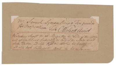 Lot #498 Oliver Wolcott Autograph Document Signed