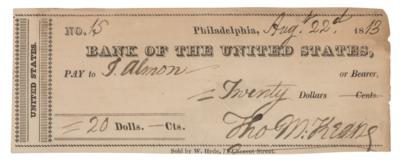 Lot #437 Thomas McKean Signed Check