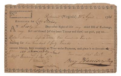 Lot #260 Robert Morris and Benjamin Harrison IV Document Signed - Image 2