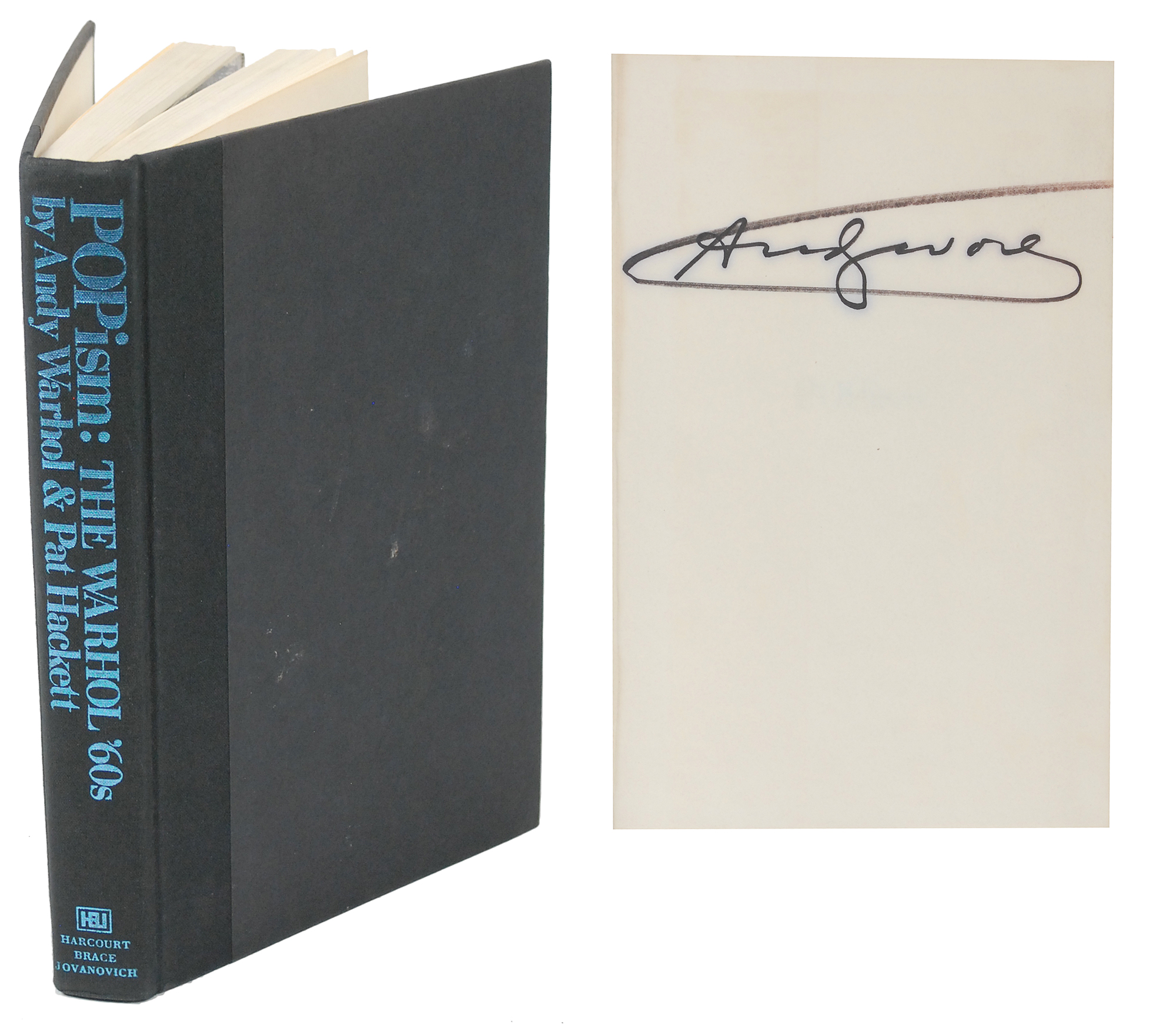 Lot #744 Andy Warhol Signed Book