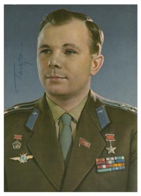 Lot #672 Yuri Gagarin Signed Photograph