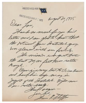 Lot #686 Tom Stafford Autograph Letter Signed - Image 1