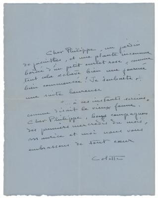 Lot #801 Colette Autograph Letter Signed - Image 1