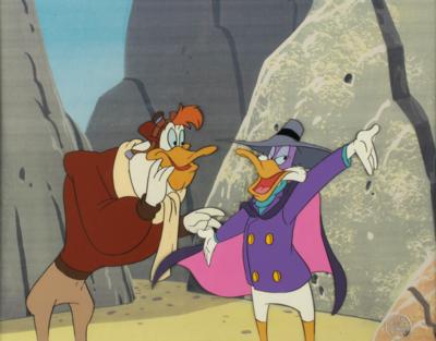 Lot #751 Darkwing Duck and Launchpad McQuack production cel from Darkwing Duck - Image 2