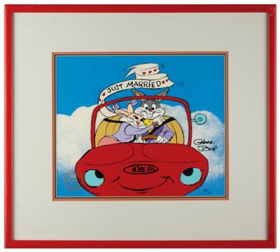 Lot #767 Chuck Jones Signed Limited Edition Cel: 'Just Married: Bugs and Bride'