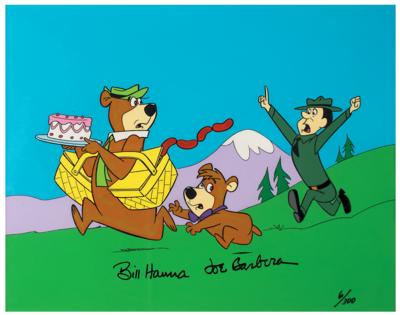 Lot #761 Bill Hanna and Joe Barbera Signed Limited Edition Cel: 'Escape from Ranger Smith' - Image 2