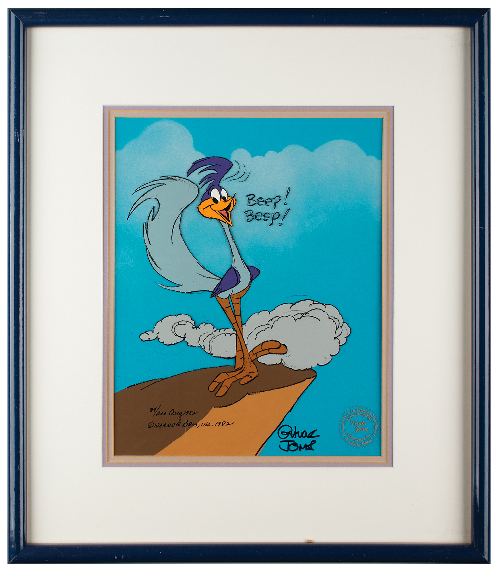 Chuck Jones Signed Limited Edition Cel: 'Road Runner' | Sold for $375 | RR  Auction