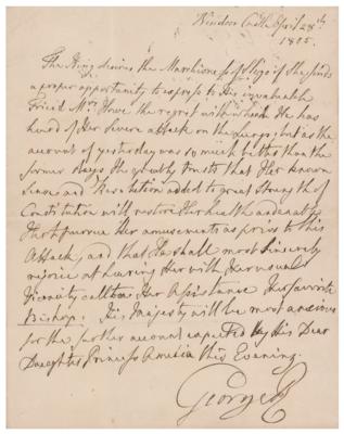 Lot #317 King George III Autograph Letter Signed - Image 2