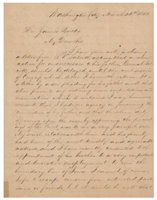 Lot #125 Millard Fillmore Letter Signed as President - Image 1