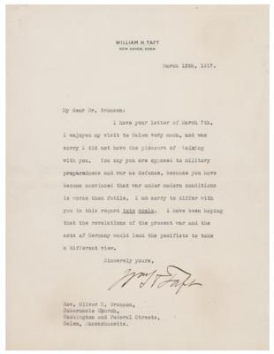 Lot #213 William H. Taft Typed Letter Signed - Image 1