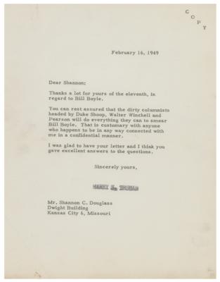 Lot #221 Harry S. Truman Typed Letter Signed - Image 2