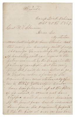 Lot #37 Andrew Johnson Autograph Letter Signed to Gen. Sherman - Image 1