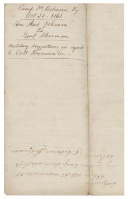 Lot #37 Andrew Johnson Autograph Letter Signed to Gen. Sherman - Image 4
