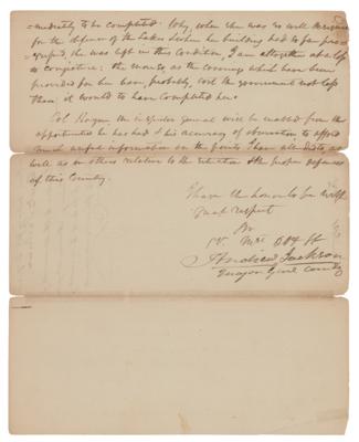 Lot #18 Andrew Jackson Letter Signed on Battle of New Orleans - Image 3