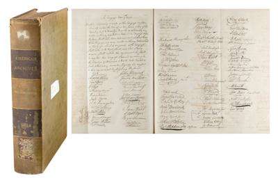 Lot #237 American Archives: Peter Force Print of the 'Continental Congress Agreement of Secrecy of November 9, 1775' - Image 1
