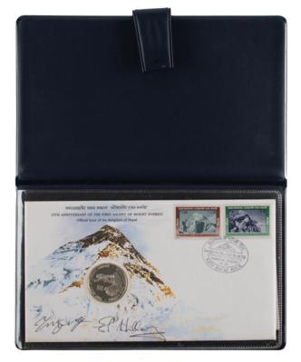 Lot #396 Edmund Hillary and Tenzing Norgay Signed Cover