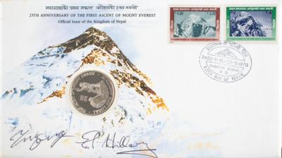Lot #396 Edmund Hillary and Tenzing Norgay Signed Cover - Image 2