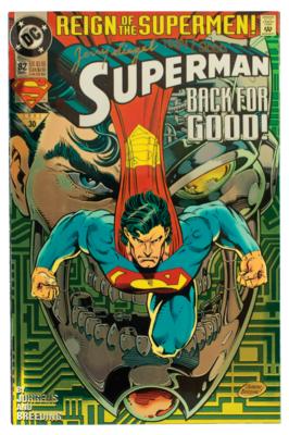 Lot #773 Jerry Siegel Signed Superman Comic Book
