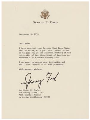 Lot #132 Gerald Ford (3) Typed Letters Signed