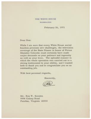 Lot #181 Richard Nixon Typed Letter Signed as President - Image 1