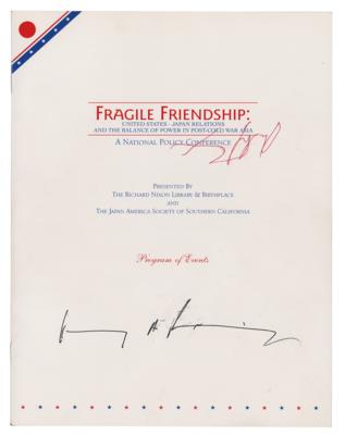 Lot #184 Richard Nixon and Henry Kissinger Signed