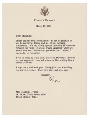 Lot #199 Ronald Reagan Typed Letter Signed